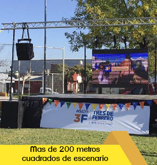 Mas de 200 metros cuadrados de escenarios